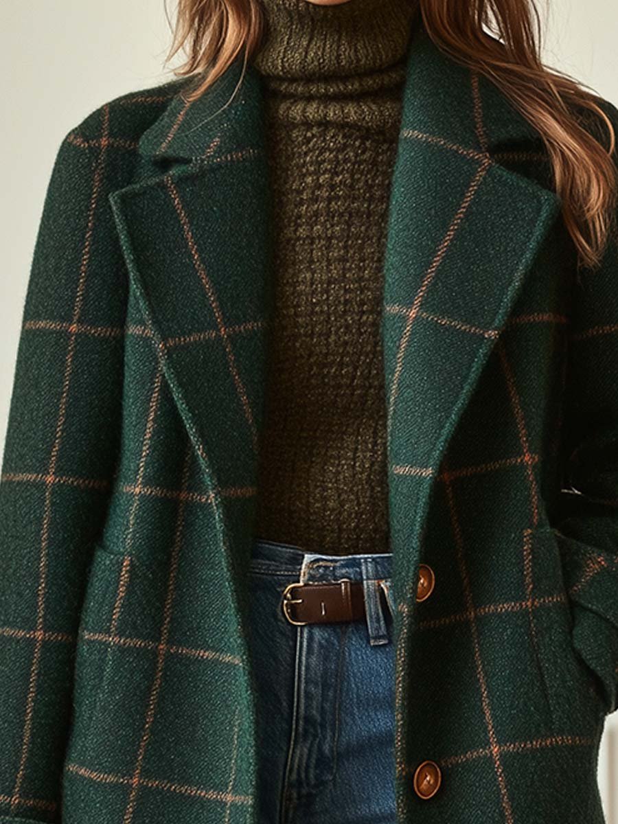 MOREAU LYON | MANTEAU À CARREAUX POUR FEMMES