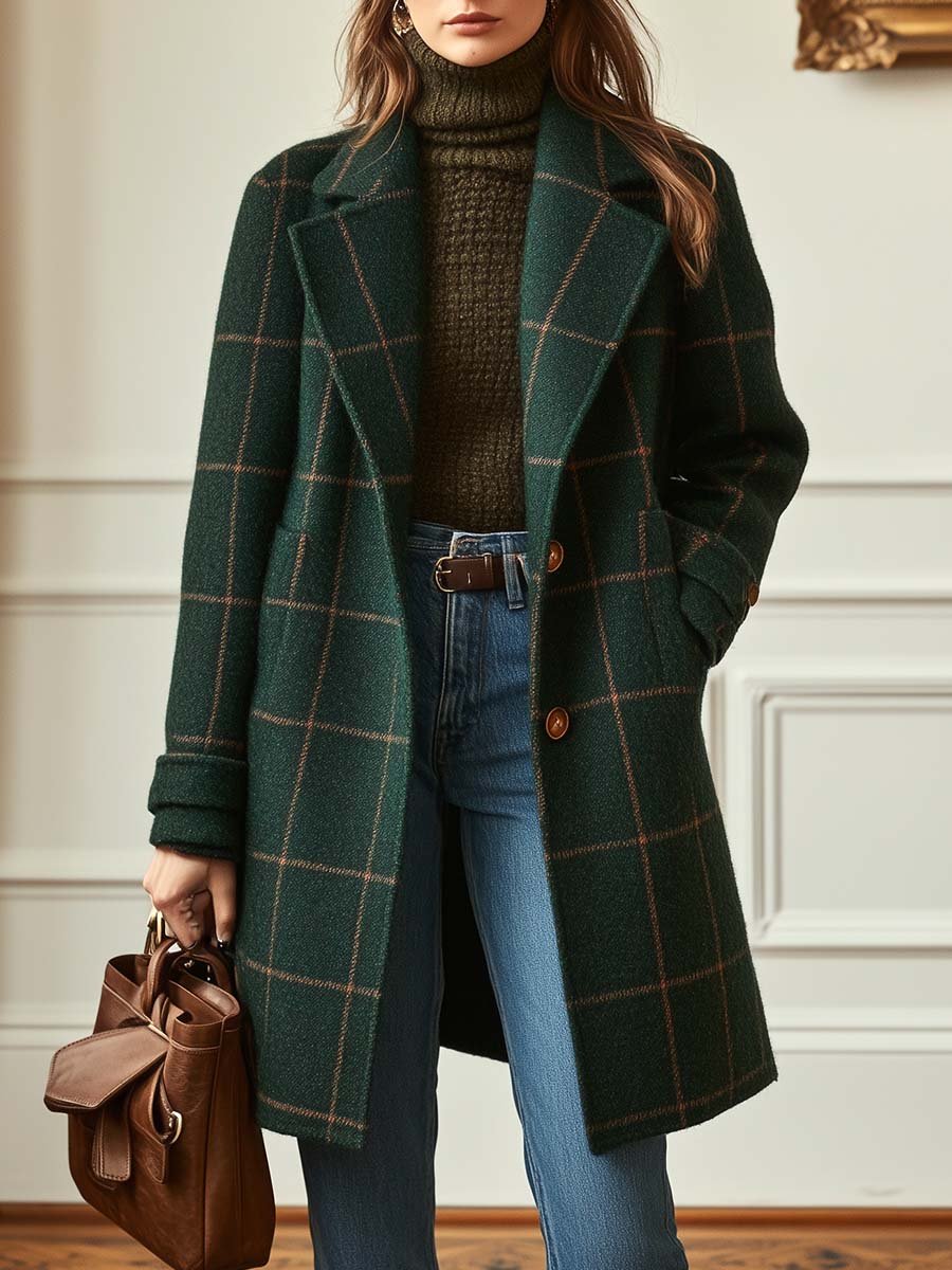 MOREAU LYON | MANTEAU À CARREAUX POUR FEMMES