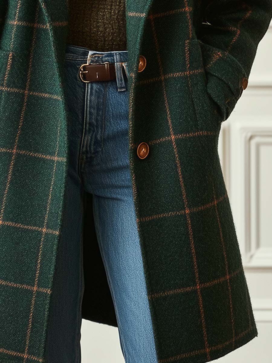 MOREAU LYON | MANTEAU À CARREAUX POUR FEMMES