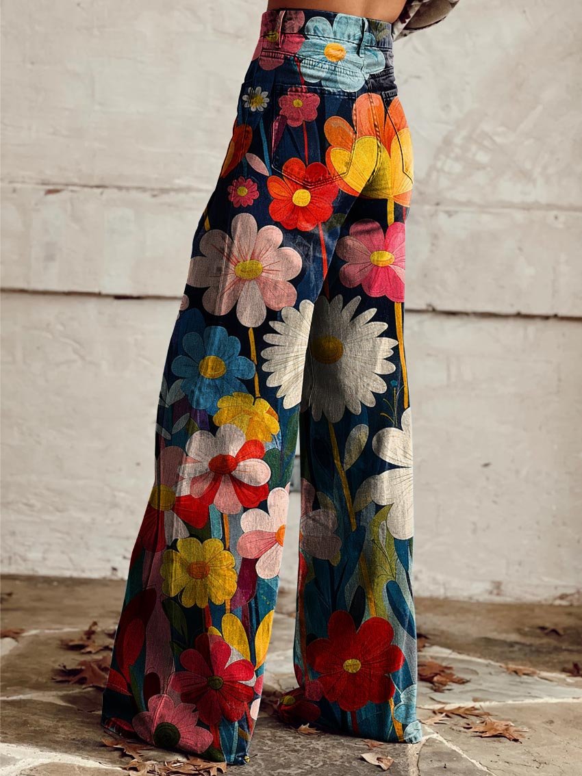 MOREAU LYON | PANTALON LARGE FLORAL POUR FEMMES