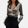 Eliaro Moda | Blouse en Satin avec Imprimé Serpent pour Femme – Élégance Exotique, Sophistication Moderne