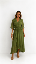 MOREAU LYON | ROBE EN CHIFFON À ENVELOPPER POUR FEMMES