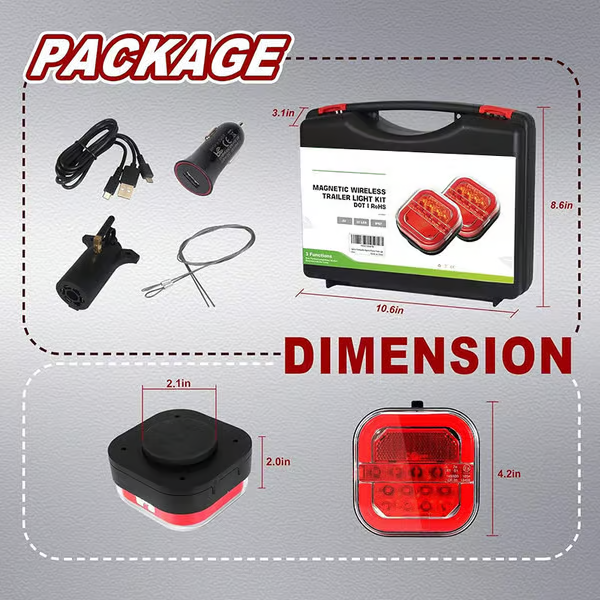 LuxLumen Kit de lampes de remorque | Éclairage élégant pour une visibilité et une sécurité optimales