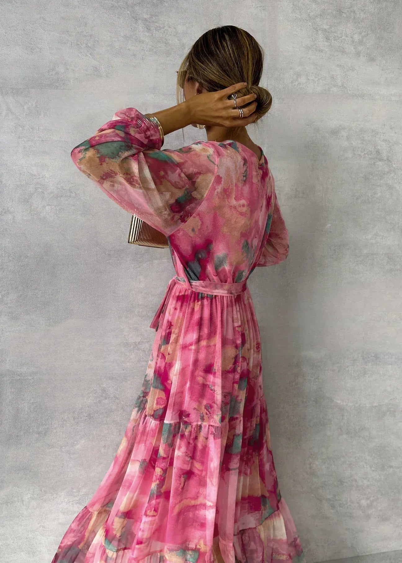 Robe d'été pour femme à manches longues, décontractée pour le quotidien et les vacances