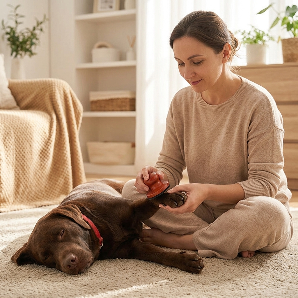 Pawsmooth – Lime à ongles silencieuse pour chien avec 3 coussinets de ponçage