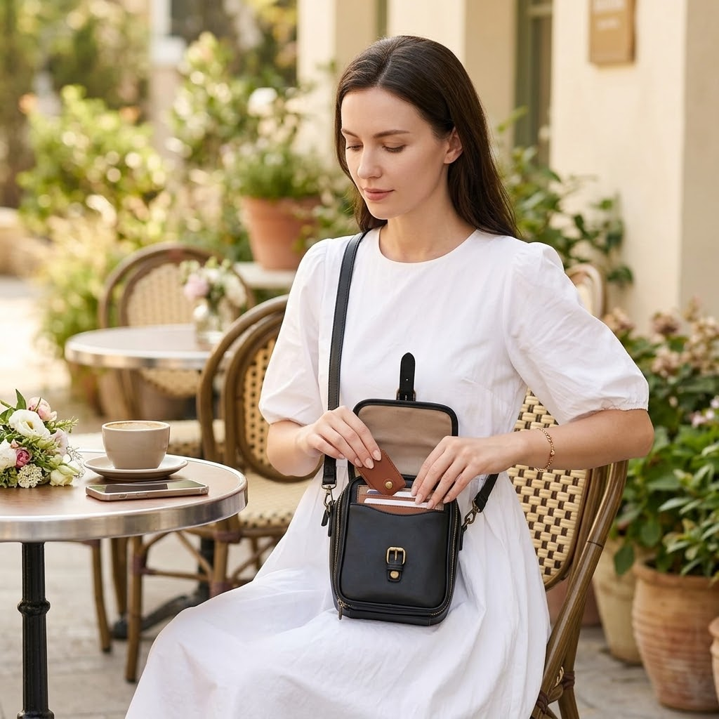 Carryn – Sac bandoulière organisé avec emplacements pour cartes
