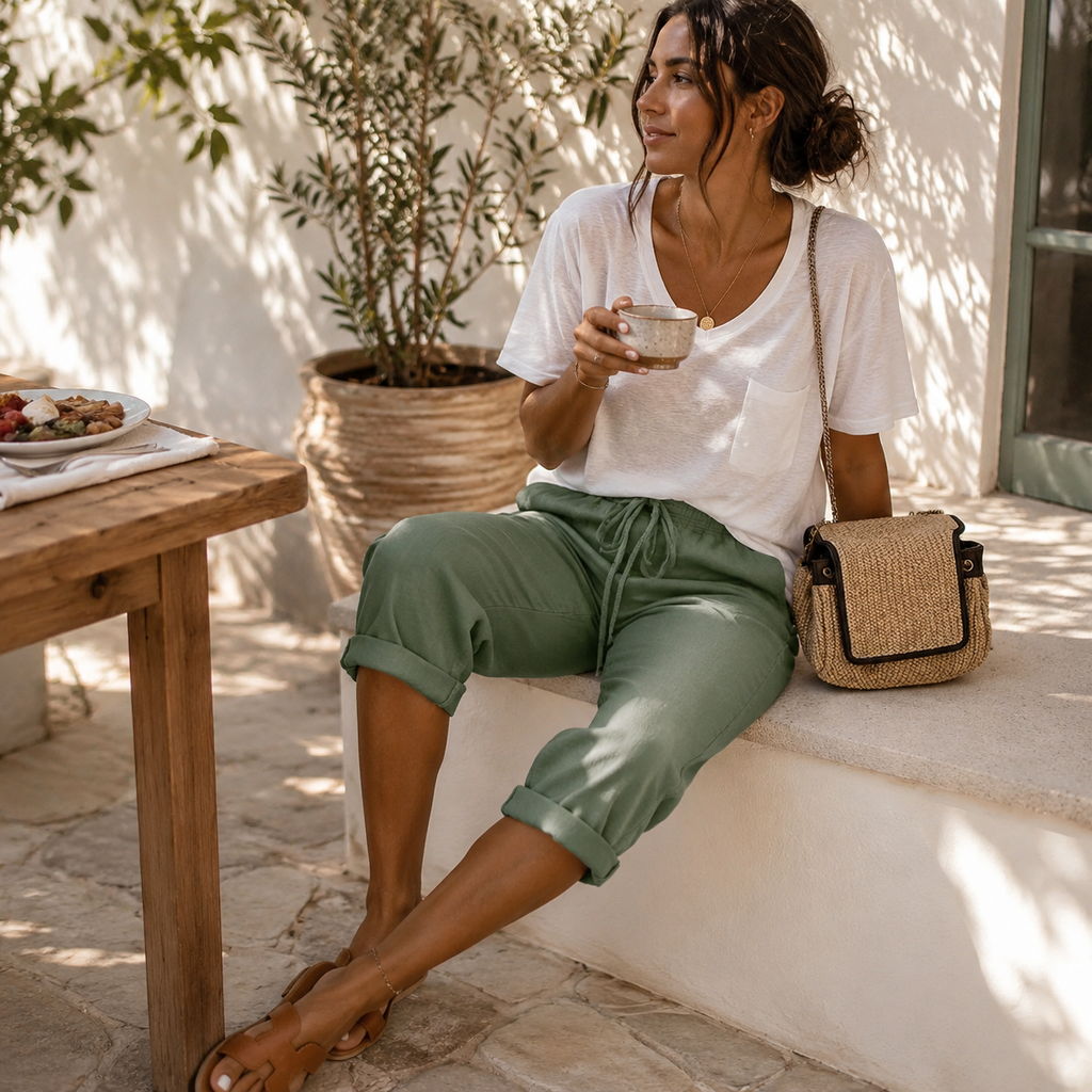 Lunaire – Pantalons Capri pour Femmes pour un Style Estival Facile