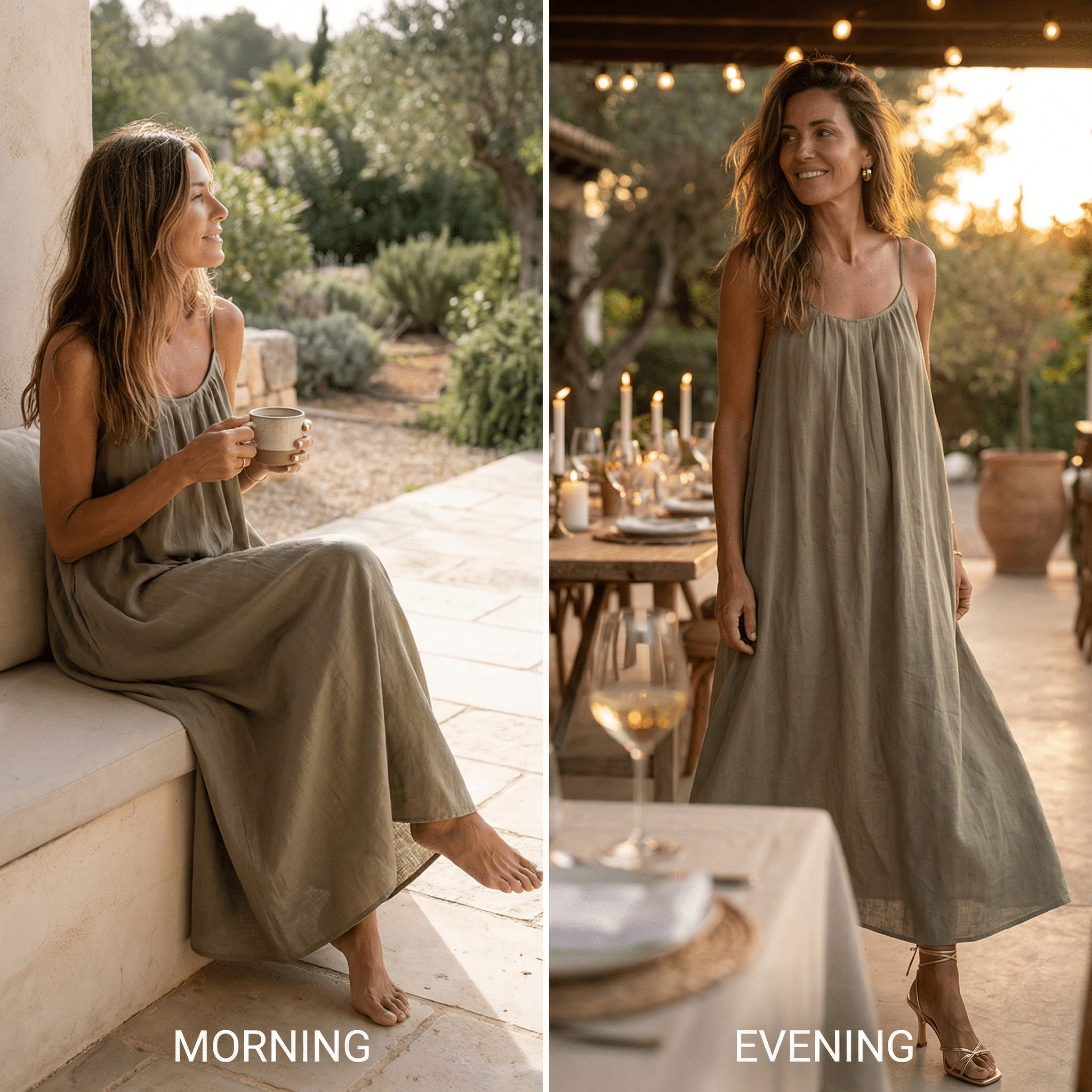 Soleia – Robe maxi d'été fluide à dos ouvert