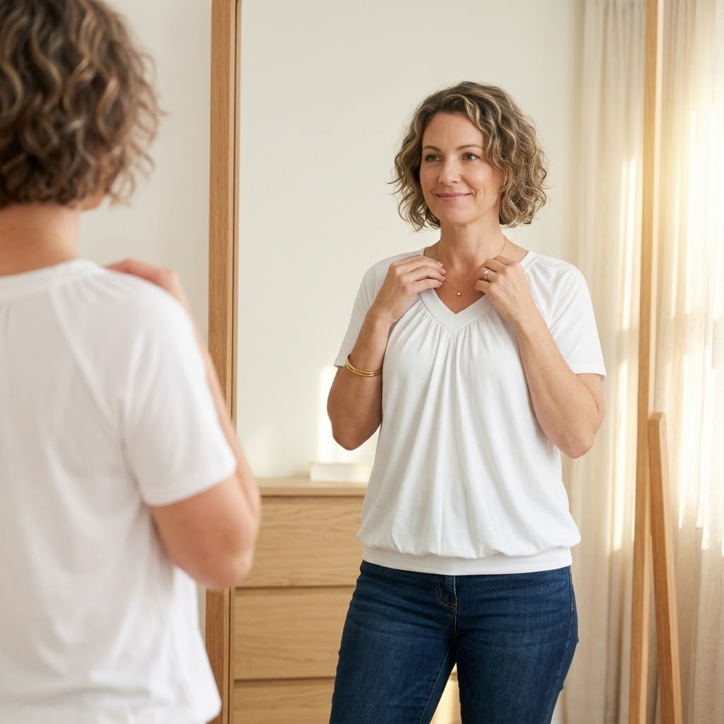 Vivelyn – Haut blouson à plis et décolleté en V pour femmes