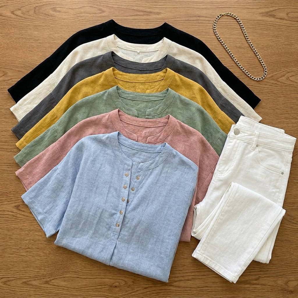 Lunavia Blouse Henley Effortless pour Femmes
