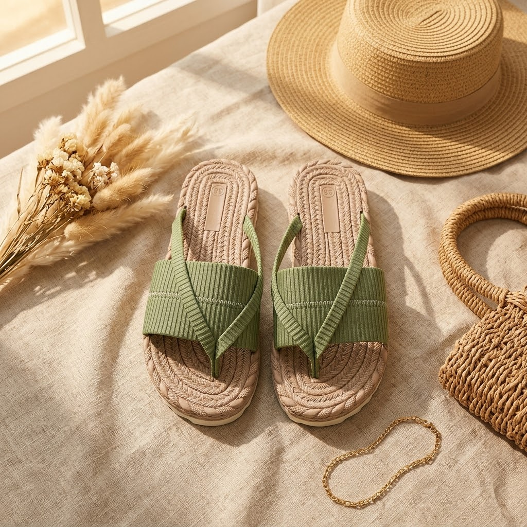 Lunara – Sandales à glissière style espadrille douces