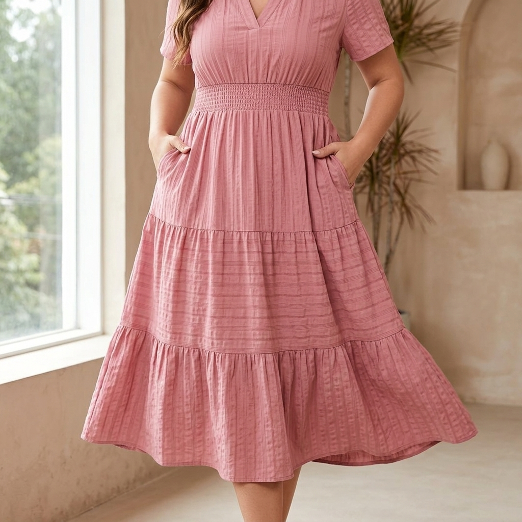 Vivara – Robe maxi d'été à décolleté en V fluide