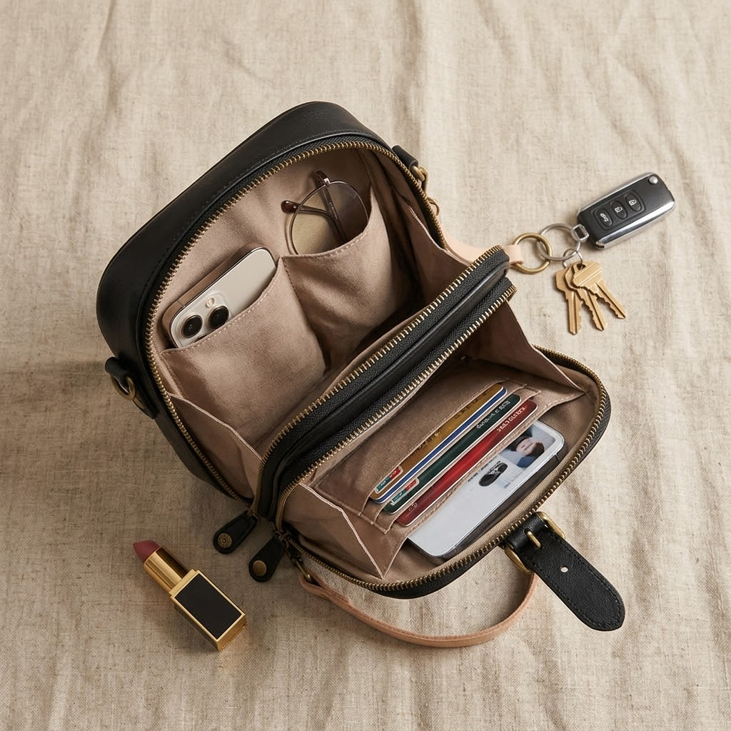 Carryn – Sac bandoulière organisé avec emplacements pour cartes