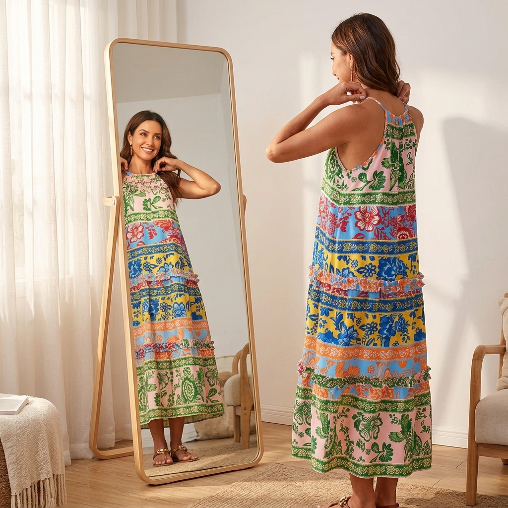 Vivanya – Robe maxi d'été florale audacieuse pour femmes