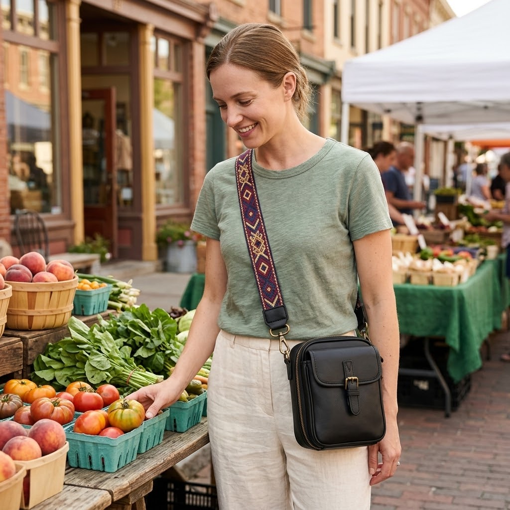 Carryn – Sac bandoulière organisé avec emplacements pour cartes