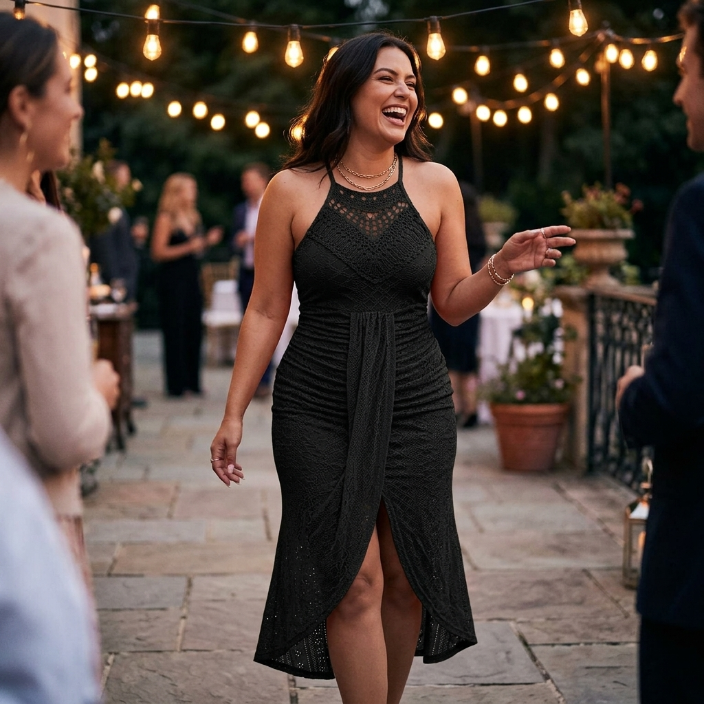 Vivara – Robe Maxi à Bretelles en Dentelle