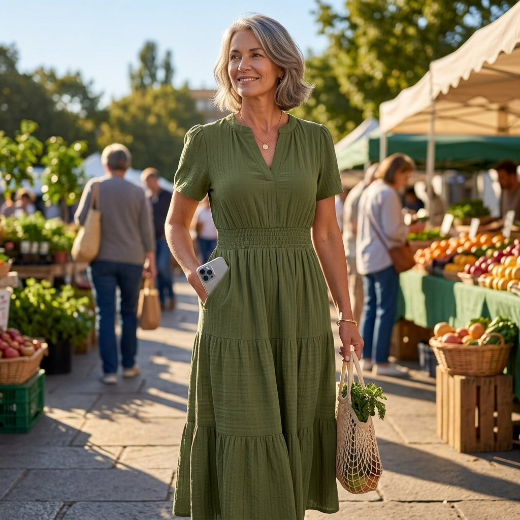 Vivara – Robe maxi d'été à décolleté en V fluide