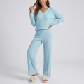 Ensemble Femme Deux Pièces Décontracté Tenue Assortie Côtelée Confortable