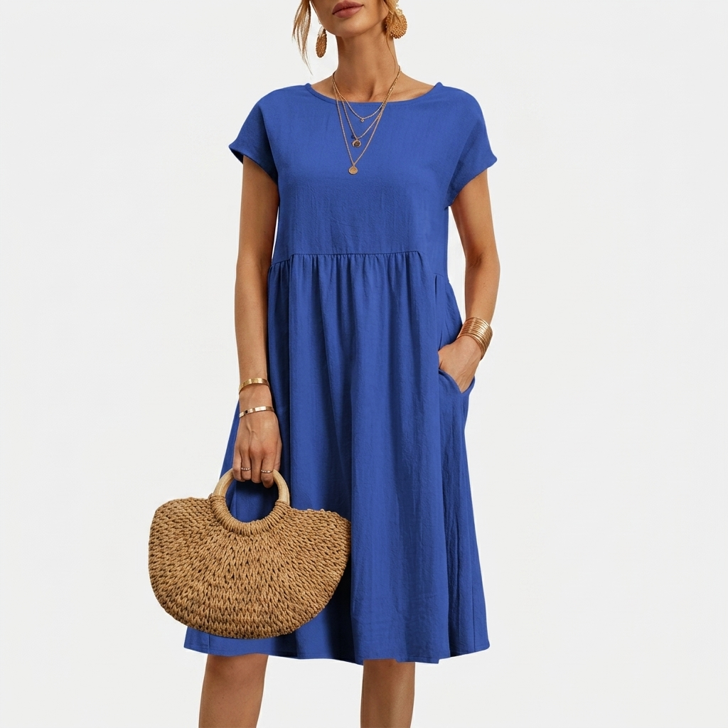 Robe Femme Élégante Été Robe Midi Légère Décontractée pour Occasions Spéciales