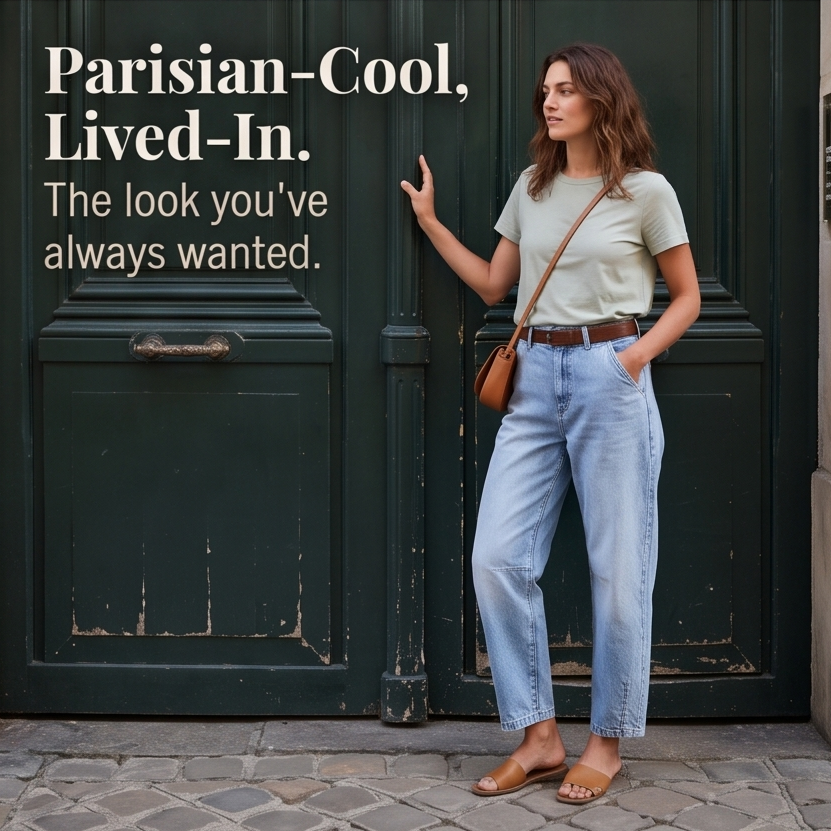 Lumière – Jeans à taille haute et coupe courte pour femmes
