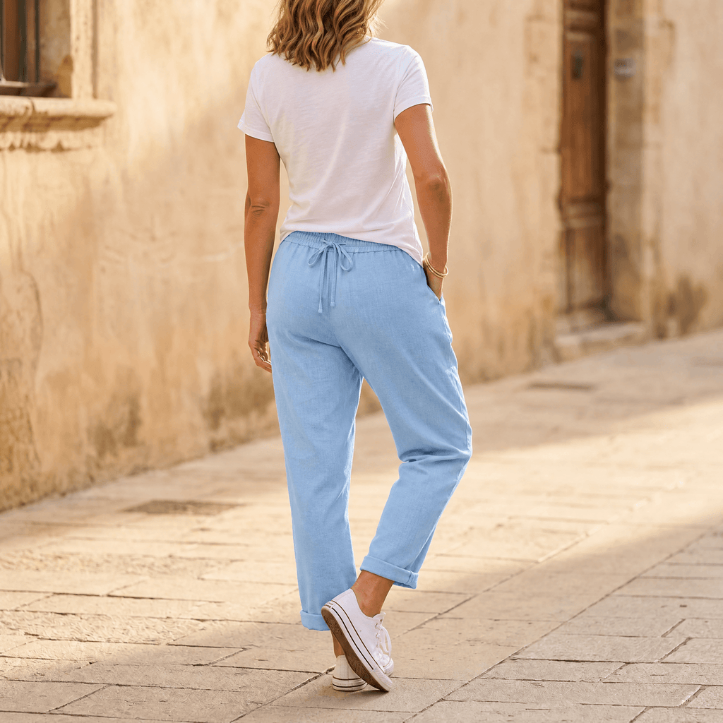 Lunara – Pantalon d'été léger en lin pour femmes