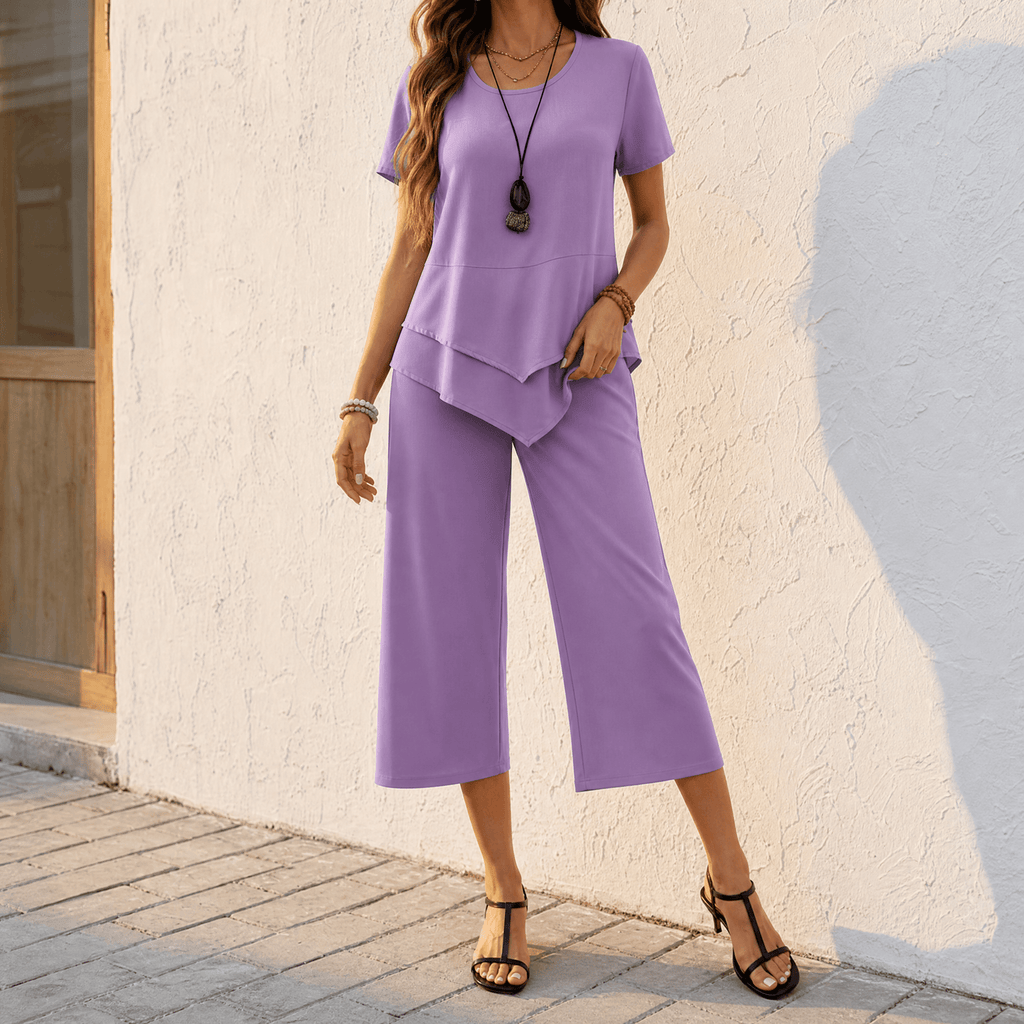 Lunavia – Ensemble Tunique Asymétrique et Pantalons Amples