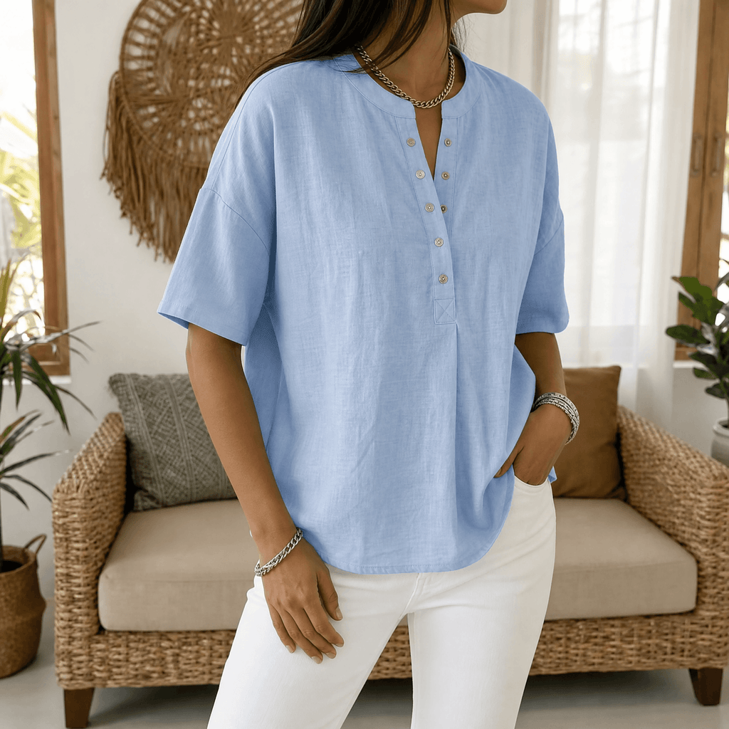 Lunavia Blouse Henley Effortless pour Femmes