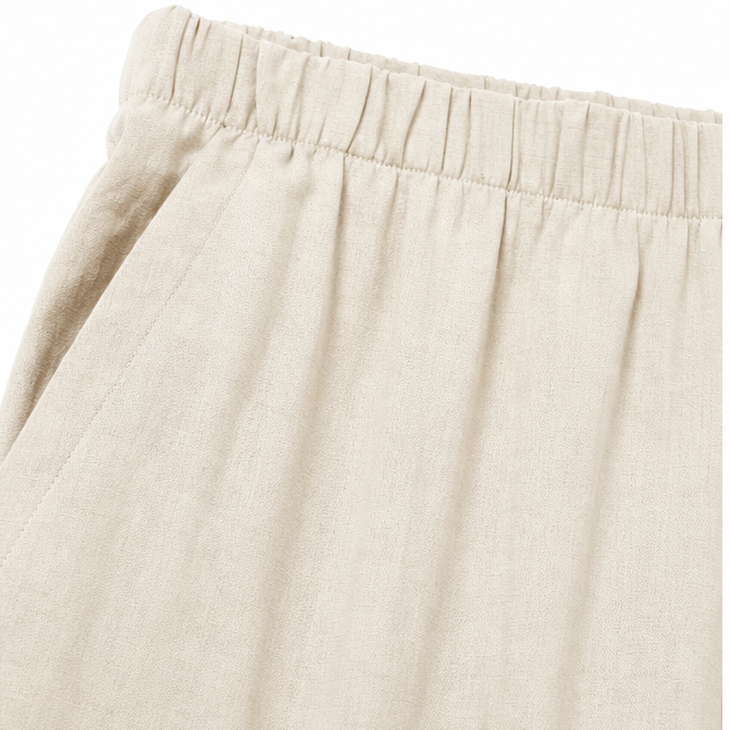Lunavia – Ensemble de 2 pièces en aspect lin, haut à volants et pantalon large, tenue coordonnée pour femmes