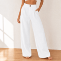 Lunavia – Pantalon drapé large à taille haute pour femmes