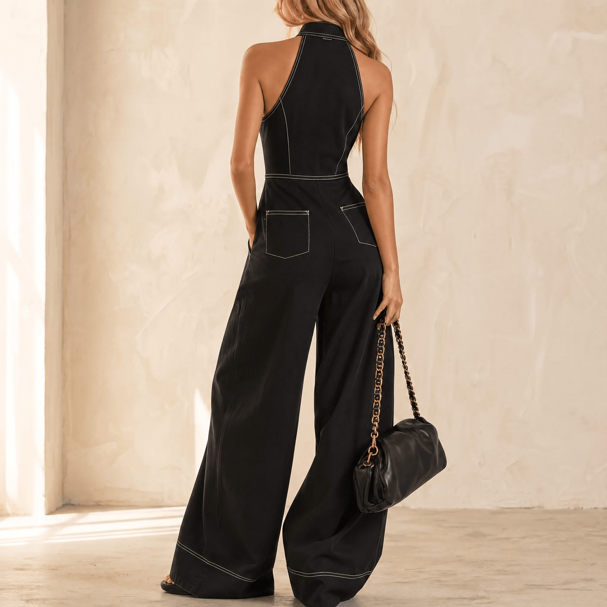 Lunelle – Combinaison Halter Sculptée pour Femmes