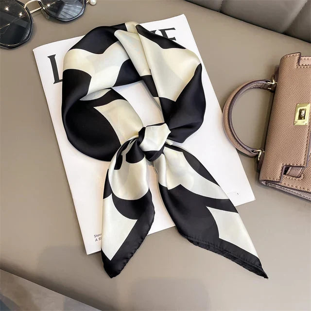 Foulard en Soie Faiha | Luxe & Élégance | Motif Rayé