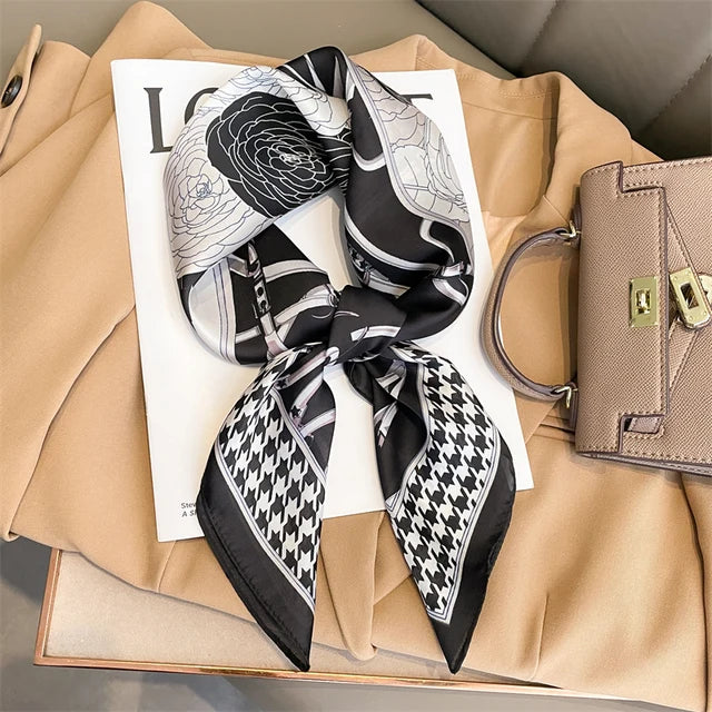 Foulard en Soie Faiha | Luxe & Élégance | Motif Rayé