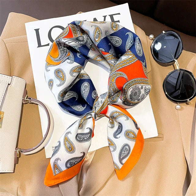 Foulard en Soie Faiha | Luxe & Élégance | Motif Rayé