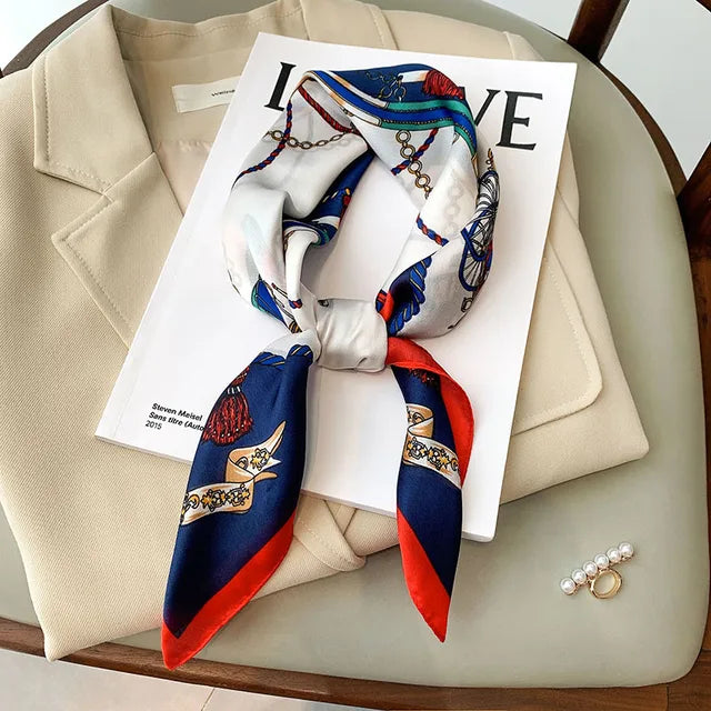 Foulard en Soie Faiha | Luxe & Élégance | Motif Rayé