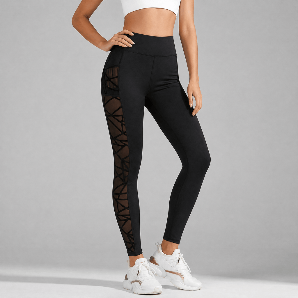 Luxefit – Leggings en maille taille haute avec poche cachée