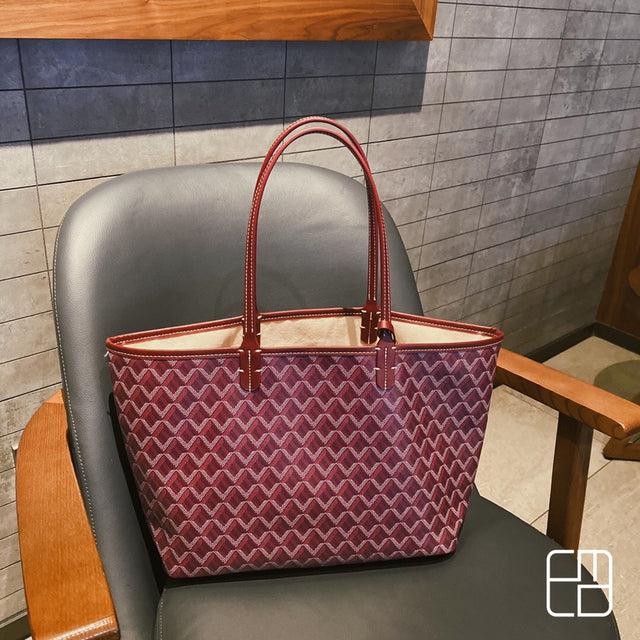 Sac Shopper Luxueux | Élégant et Spacieux | Bordeaux