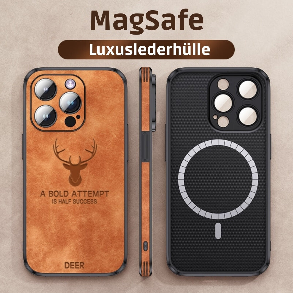 Deer - Étui en Cuir Luxe pour iPhone avec Design Élégant et Protection Antichoc