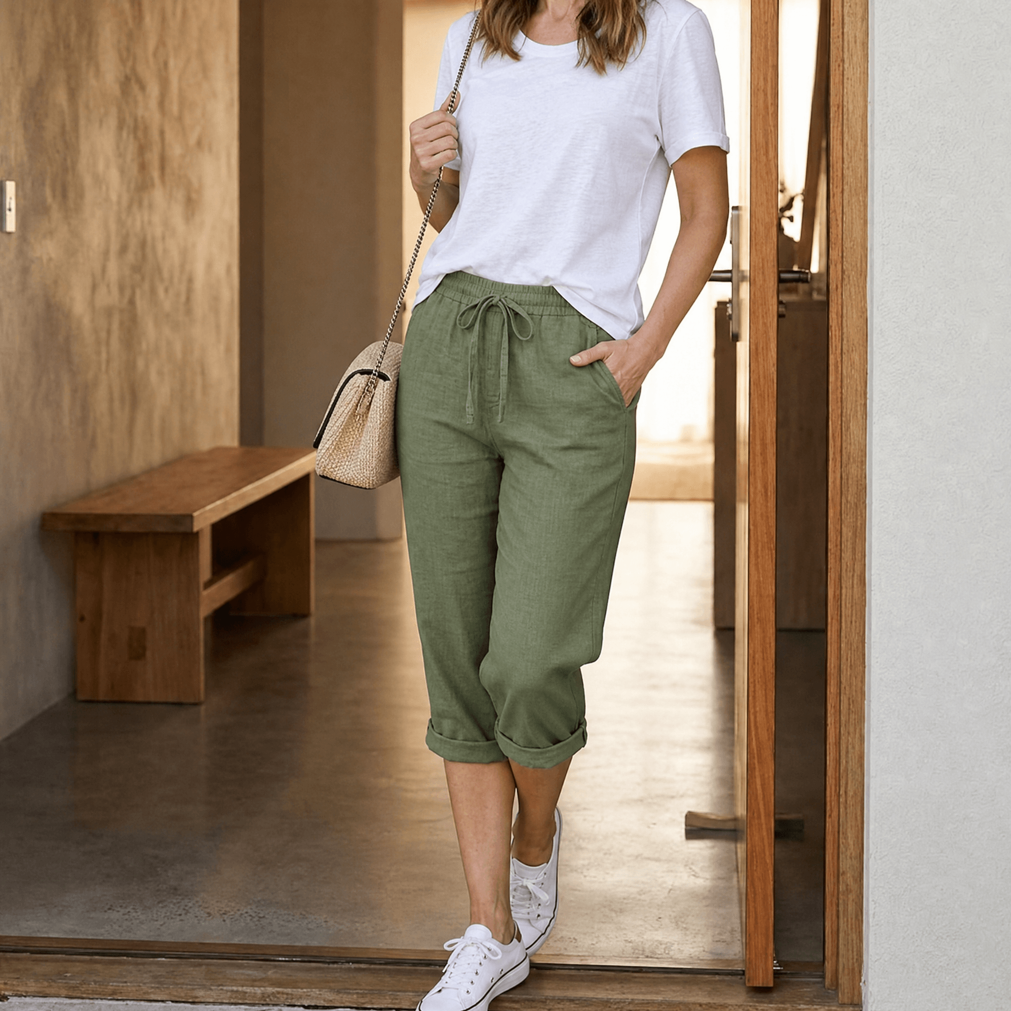 Lyora – Pantalons Capri pour Femmes pour un Style Quotidien Sans Effort