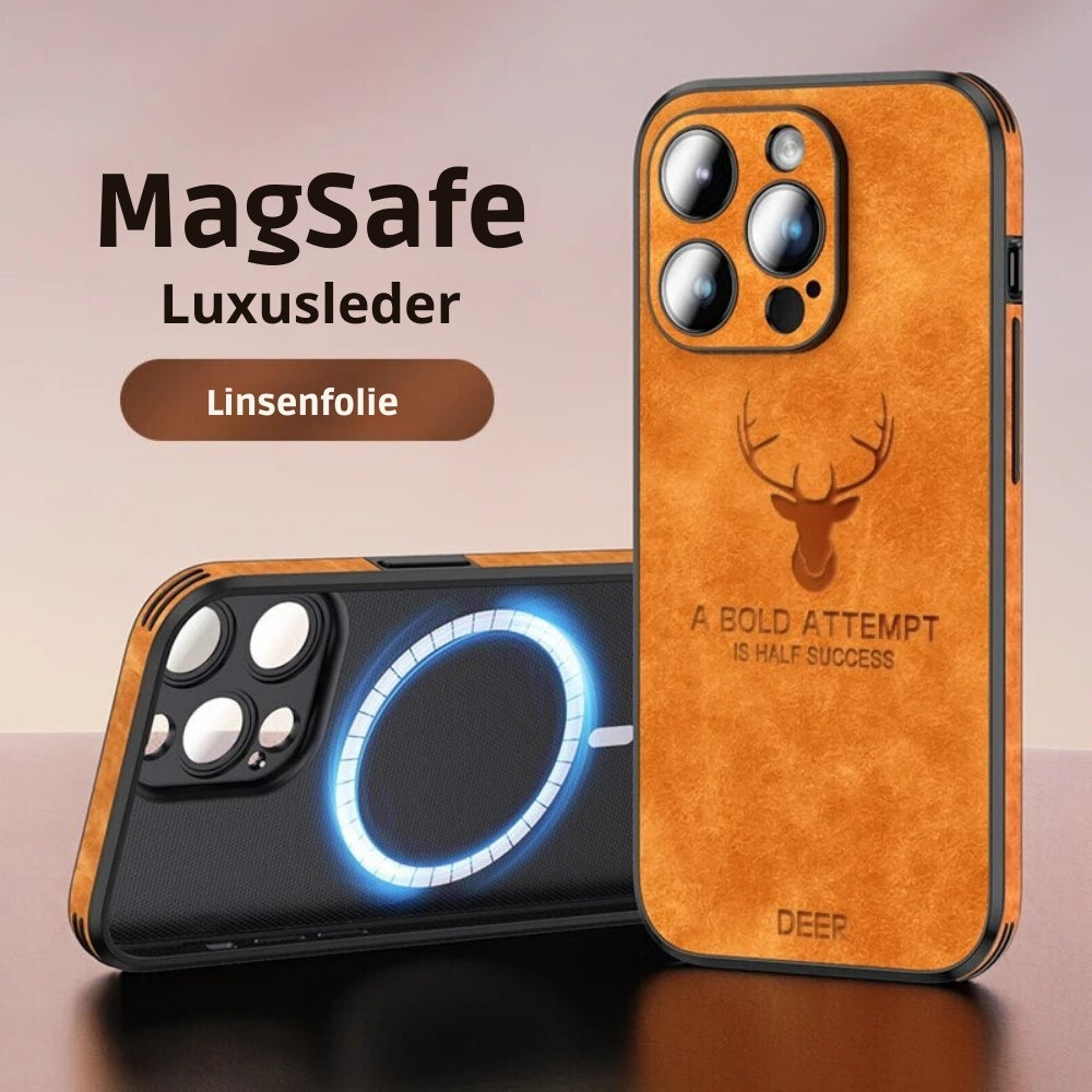 Deer - Étui en Cuir Luxe pour iPhone avec Design Élégant et Protection Antichoc