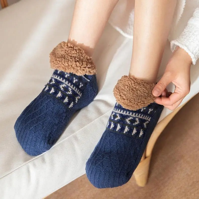 Chaussettes Antidérapantes Chaudes d'Hiver
