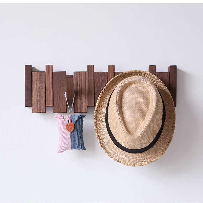 HarmonyCoat™ Porte-manteau en bois piano – Décoration murale élégante & Rangement pratique