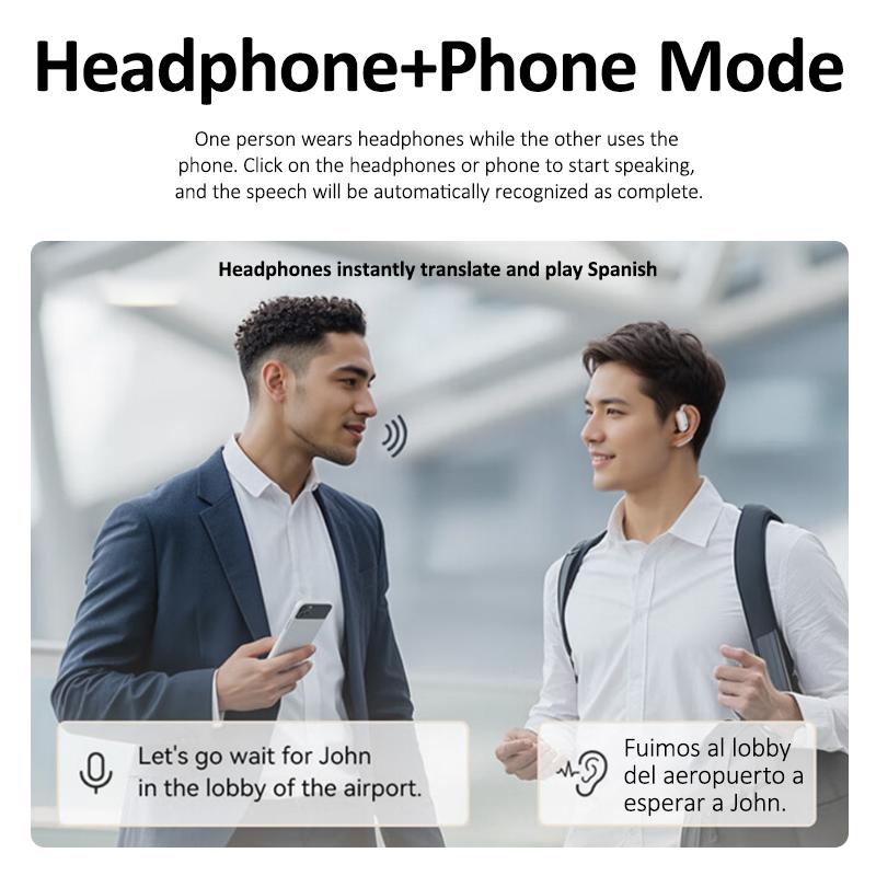 SmartSpeak AI Translator Earbuds | Traduction en Temps Réel, Communication Sans Couture