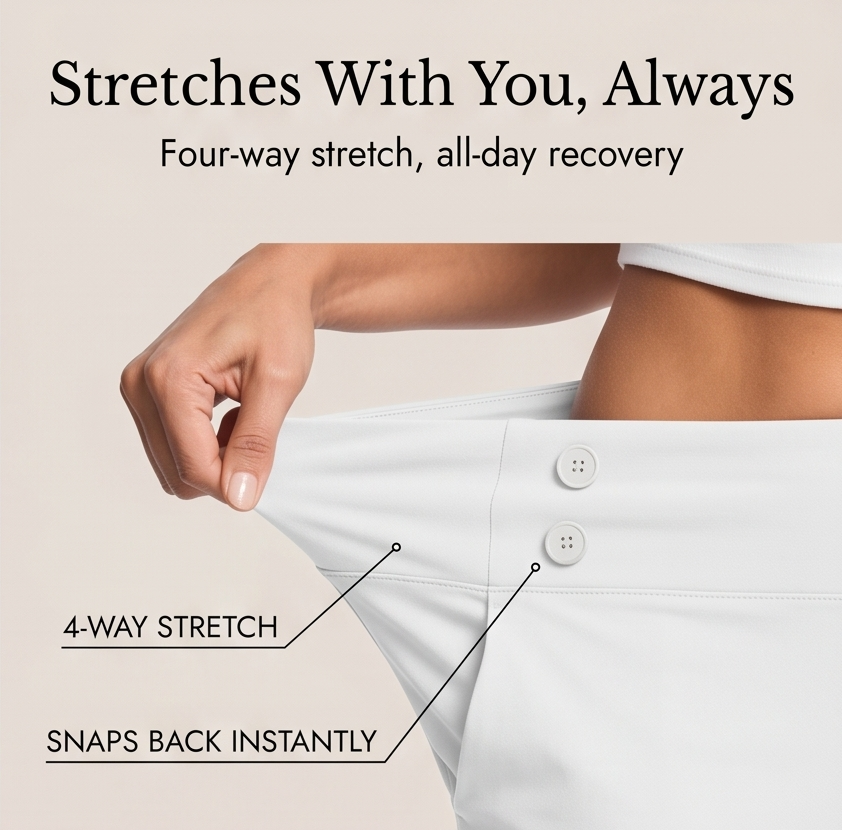 Marivella – Pantalon Capri Élastique Taille Haute pour Femmes
