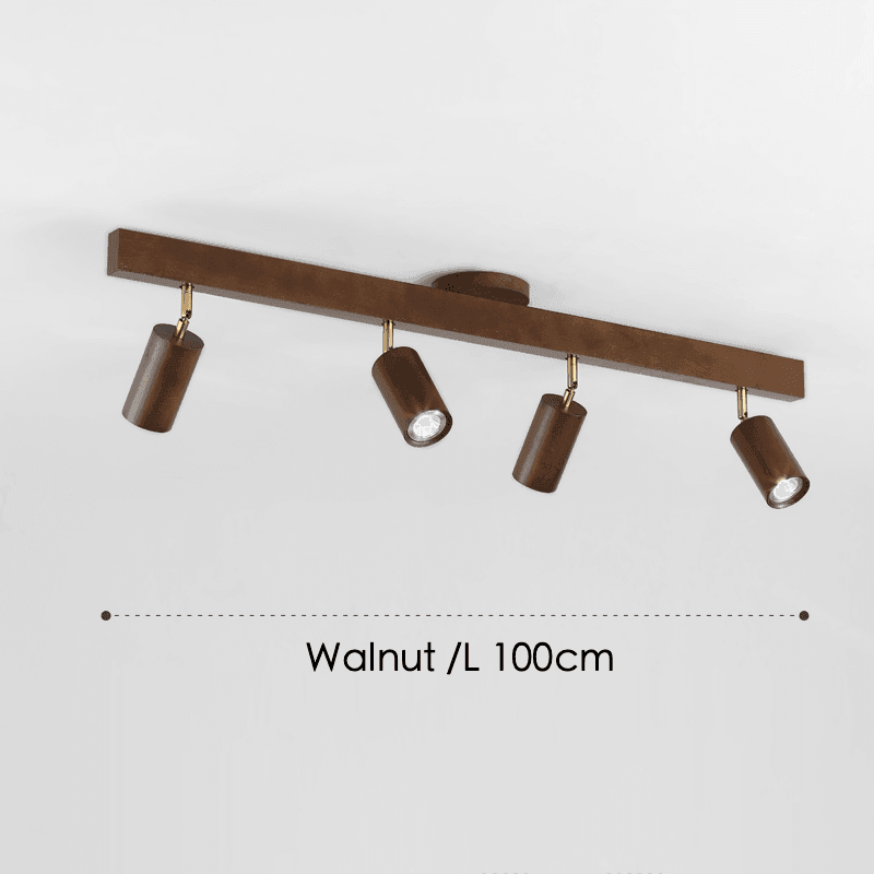 Lampe de Plafond en Bois Réglable Minimaliste en Bois Massif