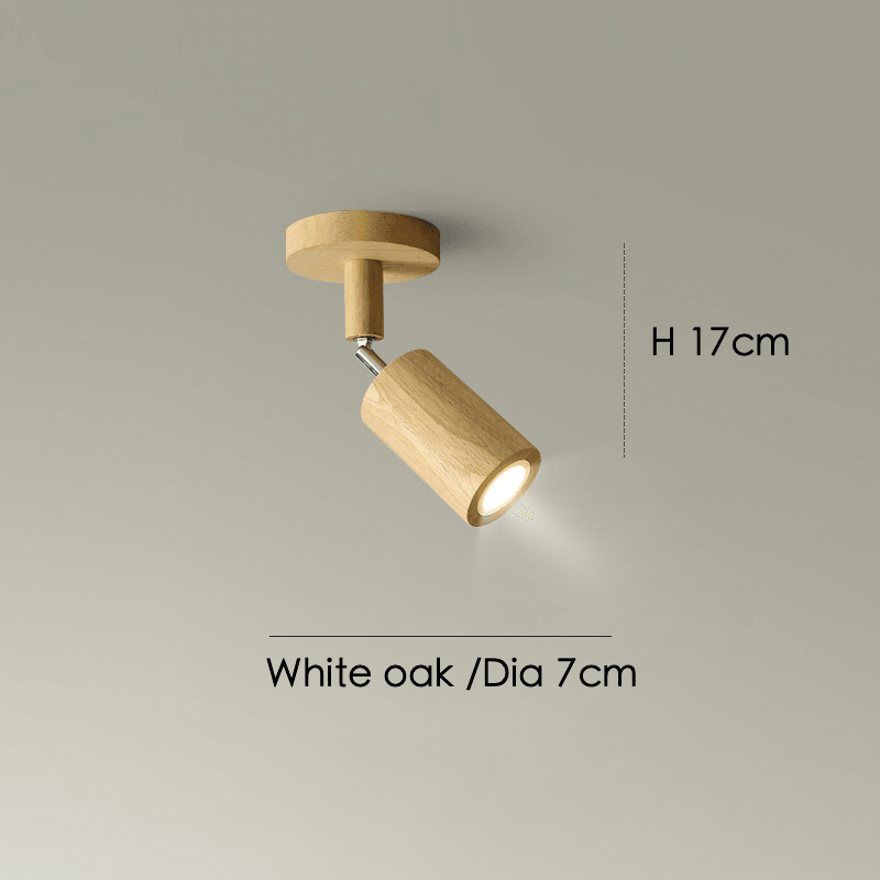 Lampe de Plafond en Bois Réglable Minimaliste en Bois Massif