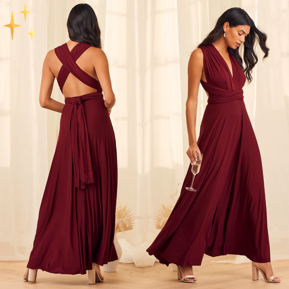 Robe portefeuille multiway pour femmes avec plus de 50 variantes de port et tissu élastique | Heidi-Mode