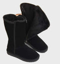 Bottes d'Hiver Imperméables Femme en Suède avec Doublure en Laine