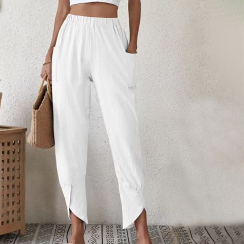 MOREAU LYON | PANTALON DROIT EN LIN POUR FEMMES