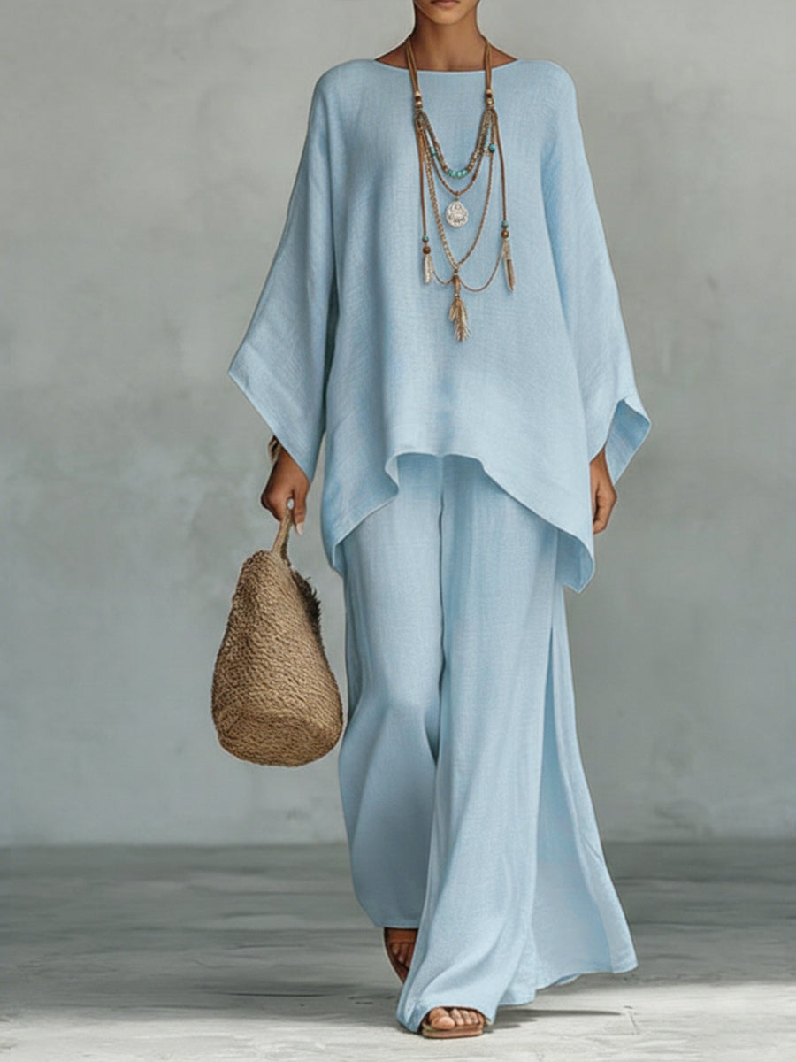 Celine™ | Ensemble élégant en lin à deux pièces