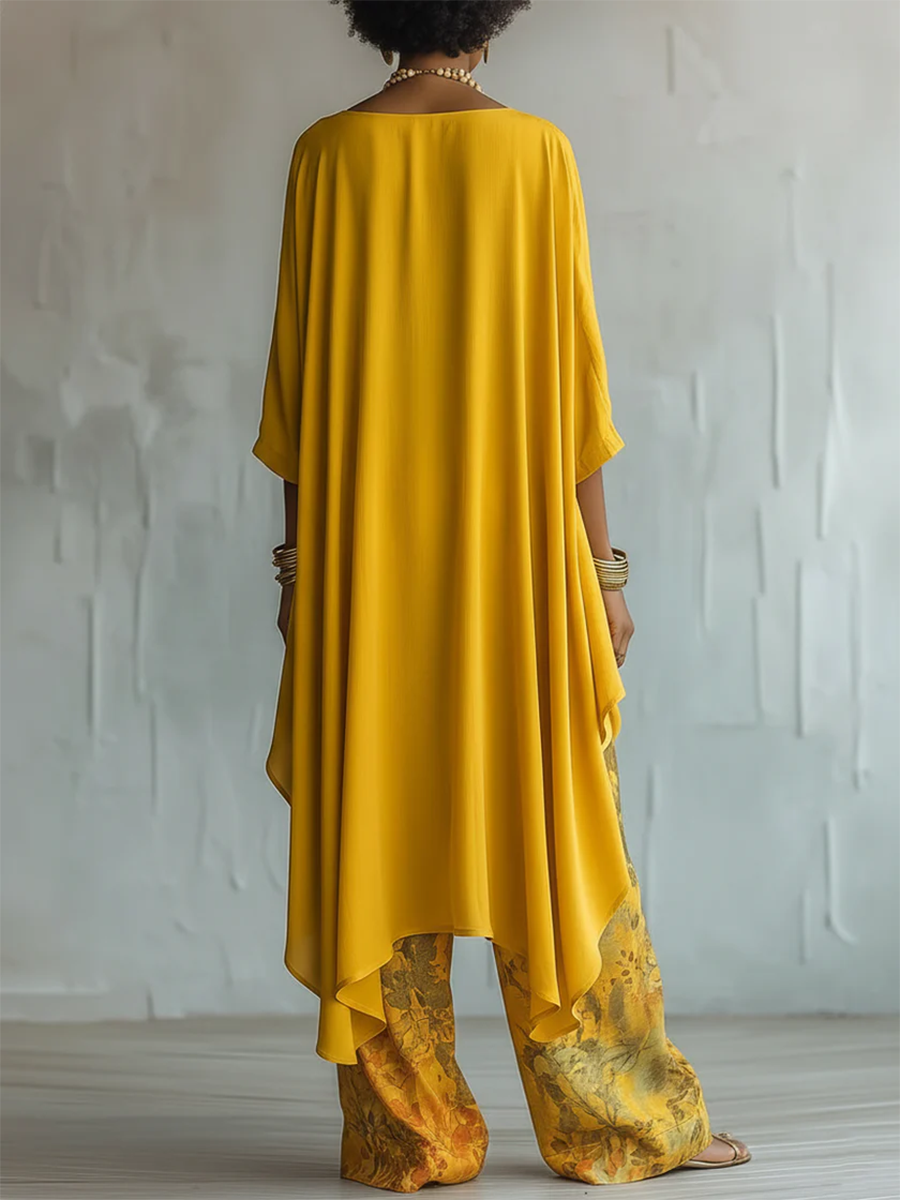 Guilia | Ensemble de Imprimé Floral Artistique Élegant